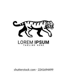 Diseño de ilustración vectorial del logotipo del tigre