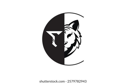 Tiger Logo Vector Letter C Stock Vector