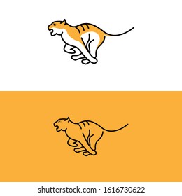 Tiger logo vector. Tiger line art logo inspiration