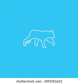 Tiger logo vector line art template