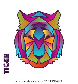 Tiger | Low Poly | Colorful Polygonal Animal Set