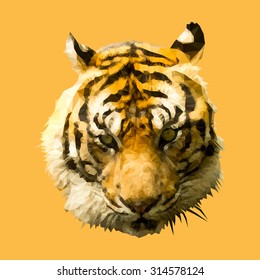 Tiger Low Poly Head