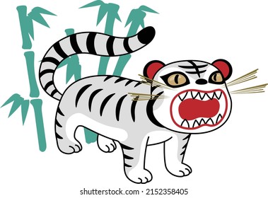 It is a tiger made of papier mache.