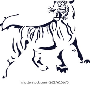 Tiger Mammal Animal Sihouette Symbol
