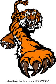 Tiger Mascot Body Prowling Graphic