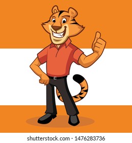 Tiger Mascot Design Character Vector