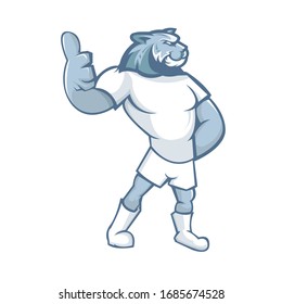 Tiger mascot design with modern illustration concept style for sport and gaming team.