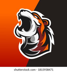 Tiger mascot esport gaming logo design illustration
