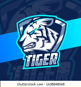 tiger mascot esport logo design