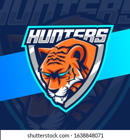 tiger mascot esport logo design