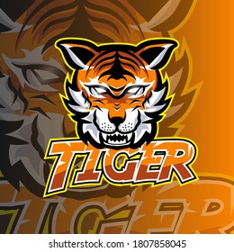 Tiger mascot esport logo design. The high-resolution Esport Gaming logo is suitable for your team's mascot