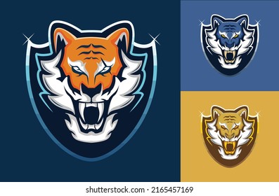 Tiger mascot gaming logo design