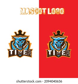 Tiger mascot logo design editable file