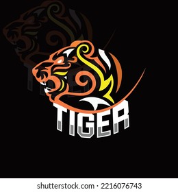 Plantilla de diseño de logotipo de mascota de tigres