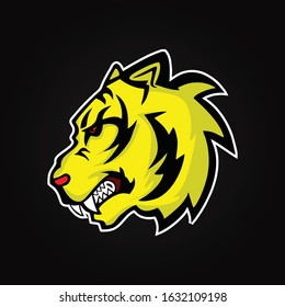 tiger mascot logo design vector
