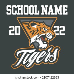 Tiger mascot logo design vector with modern illustration concept style for badge, emblem and tshirt printing.