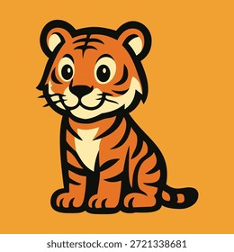Tiger Maskottchen Logo Design Vektor Vorlage