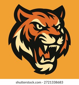 Tiger Maskottchen Logo Design Vektor Vorlage