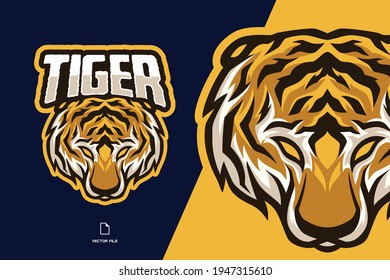 tiger mascot logo illustration template