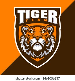 Tiger Mascot Logo Sport Vector