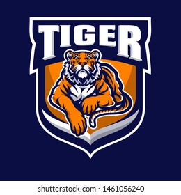 Tiger Mascot Logo Sport Vector