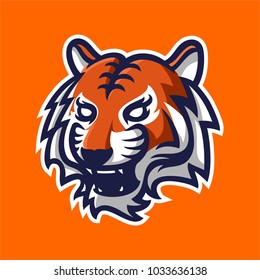 tiger mascot logo template for sport, game crew, company logo, college team logo svg