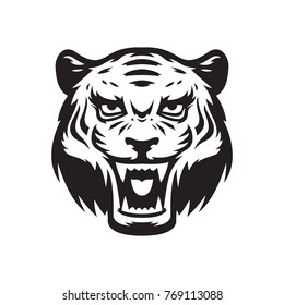 Tiger mascot logo. Wildcat head. Vector illustration, EPS 10.