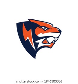 Tiger mascot simple logo design