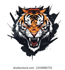 scared tiger clip art mascot