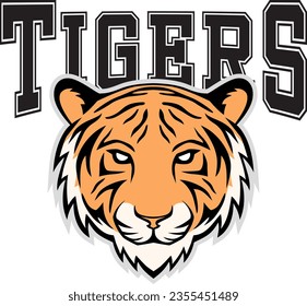 Tiger mascot sport logo design. Tiger animal mascot head vector illustration 