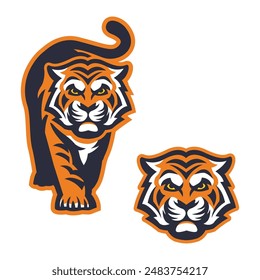 Tiger Mascot Sport Logo in Vector Illustration