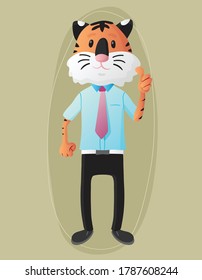 Tiger mascot suitable for character design or any graphic design project