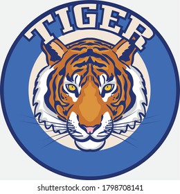 Tiger mascot vector illustration emblem