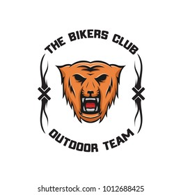 Tiger mascot vector logotype head predator illustration emblem isolated sign sport
