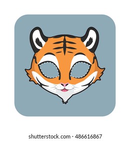 Tiger mask for Halloween and other festivities

