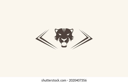 Tiger Minimal Vector Logo Design Stock Vector (Royalty Free) 2020407356 ...