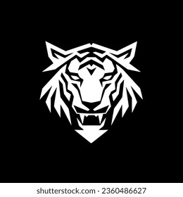 Tiger - Minimalist and Flat Logo - Vector illustration