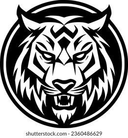 Tiger - Minimalist and Flat Logo - Vector illustration