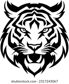 Tiger | Minimalist and Simple Silhouette - Vector illustration