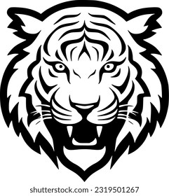 Tiger | Minimalist and Simple Silhouette - Vector illustration