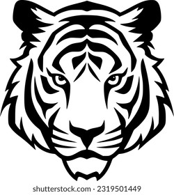 Tiger | Minimalist and Simple Silhouette - Vector illustration