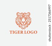 Tiger minimalistic logo vector illustration | Tiger icon logo