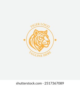 Tiger minimalistic logo vector illustration | Tiger icon logo