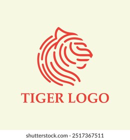 Tiger minimalistic logo vector illustration | Tiger icon logo