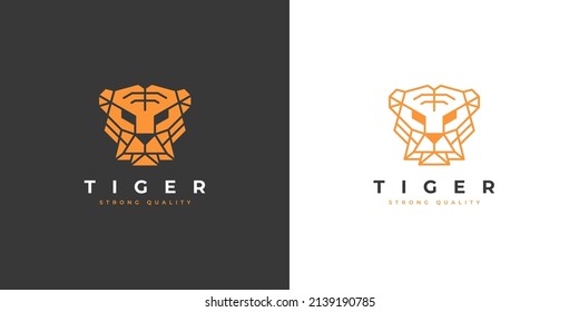 Tiger modern geometric polygon logo