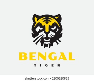 Tiger modern  logo. Big cat emblem design editable for your business. Vector illustration.