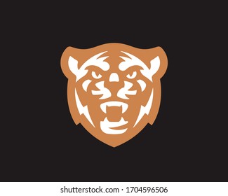 Logo moderno del tigre. Diseño de emblemas de gatos salvajes editable para su negocio. Ilustración vectorial.