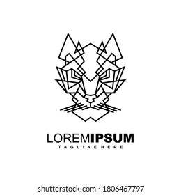 Tiger Monoline Logo in Style