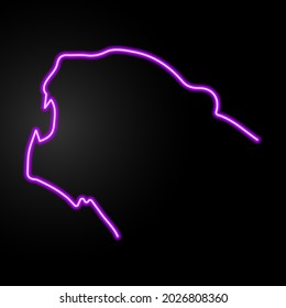 Tiger neon sign, modern glowing banner design, colorful modern design trends on black background. Vector illustration.