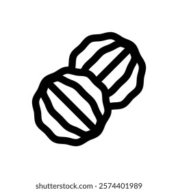 Tiger nuts. Editable stroke vector icon.